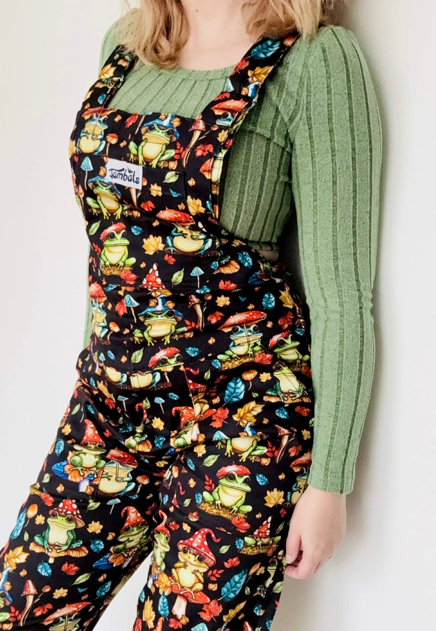 Froggy Toadstool Dungarees