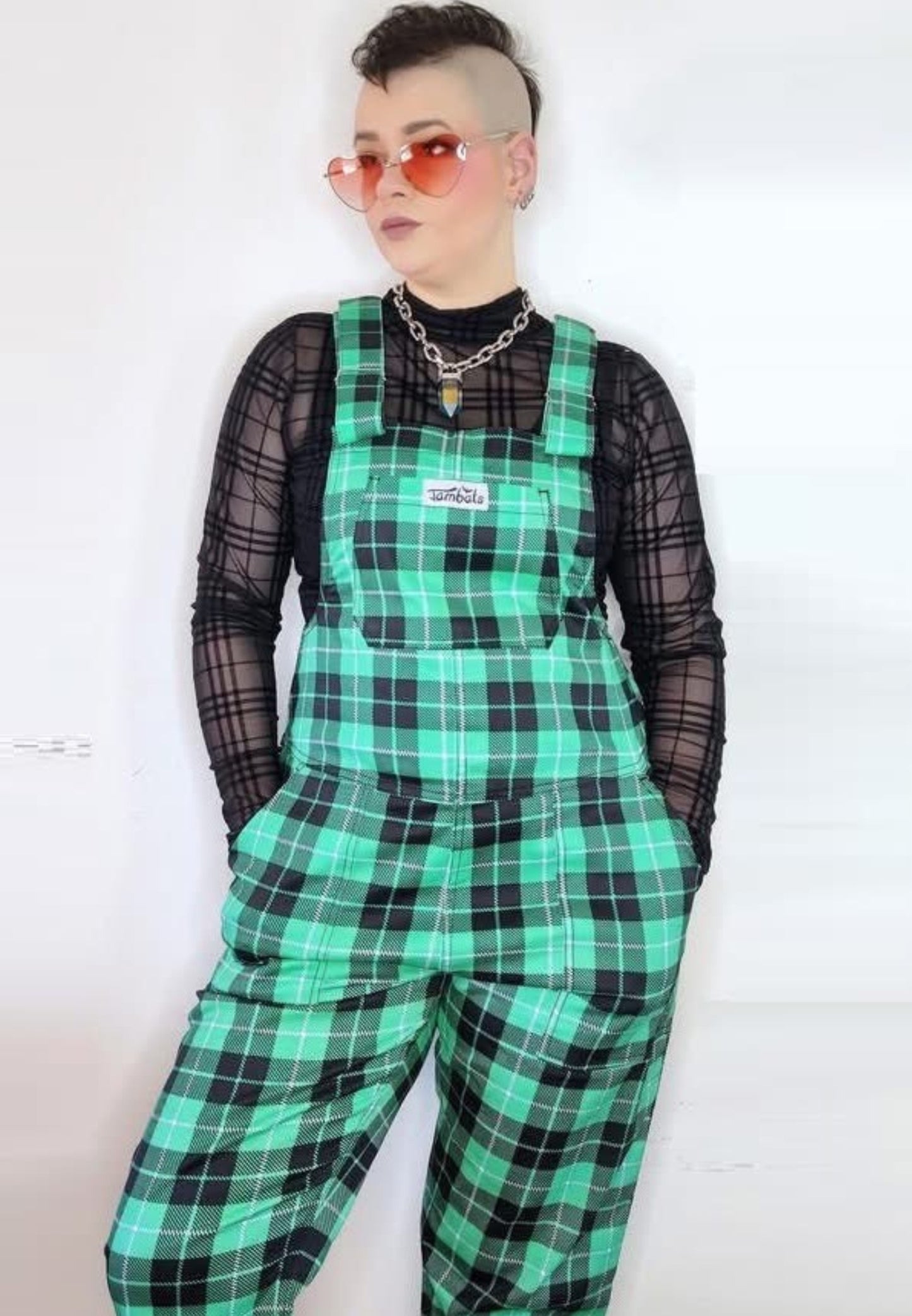 GreenTartan Dungarees