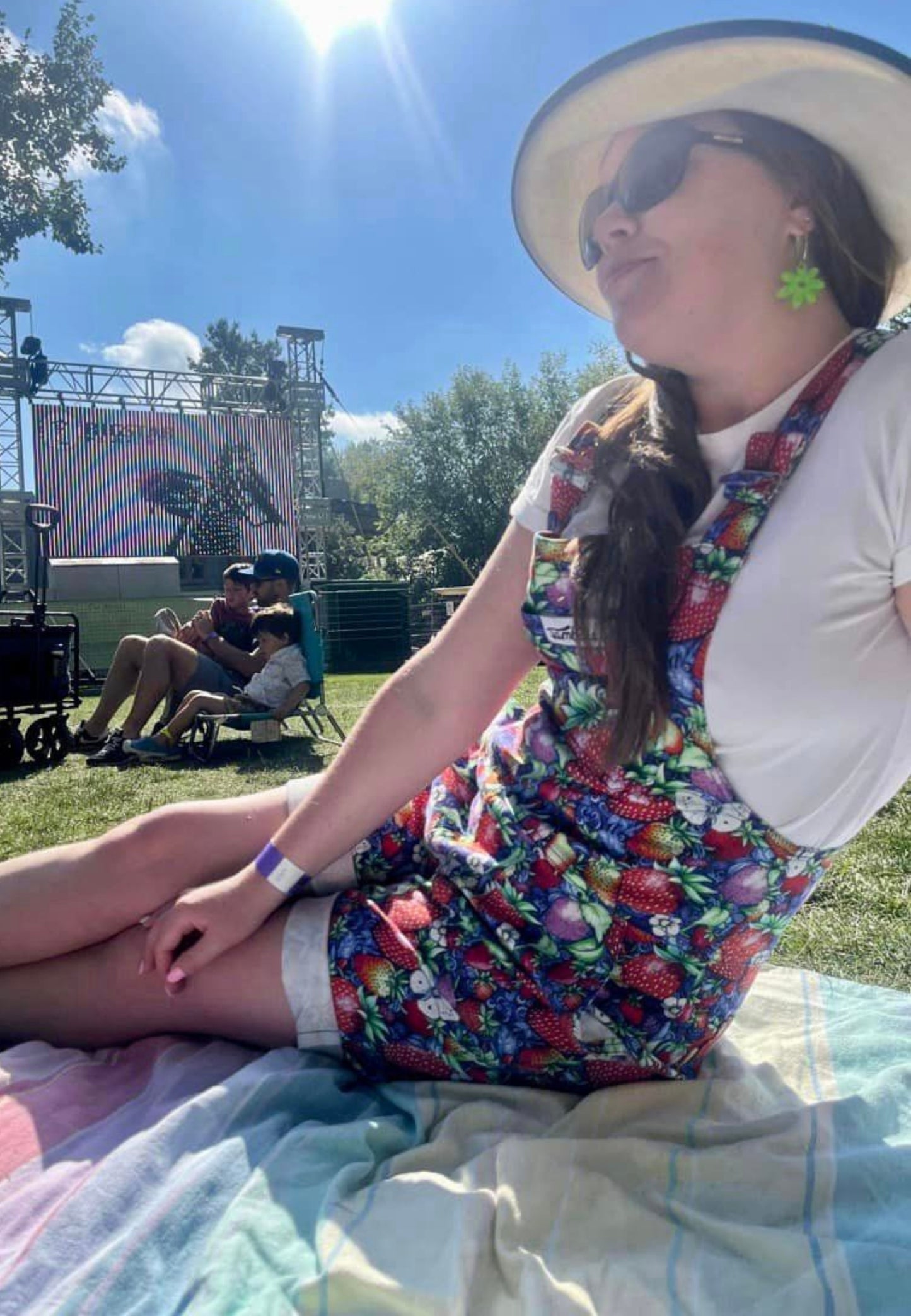 Strawberry Fields Dungaree Shorties.