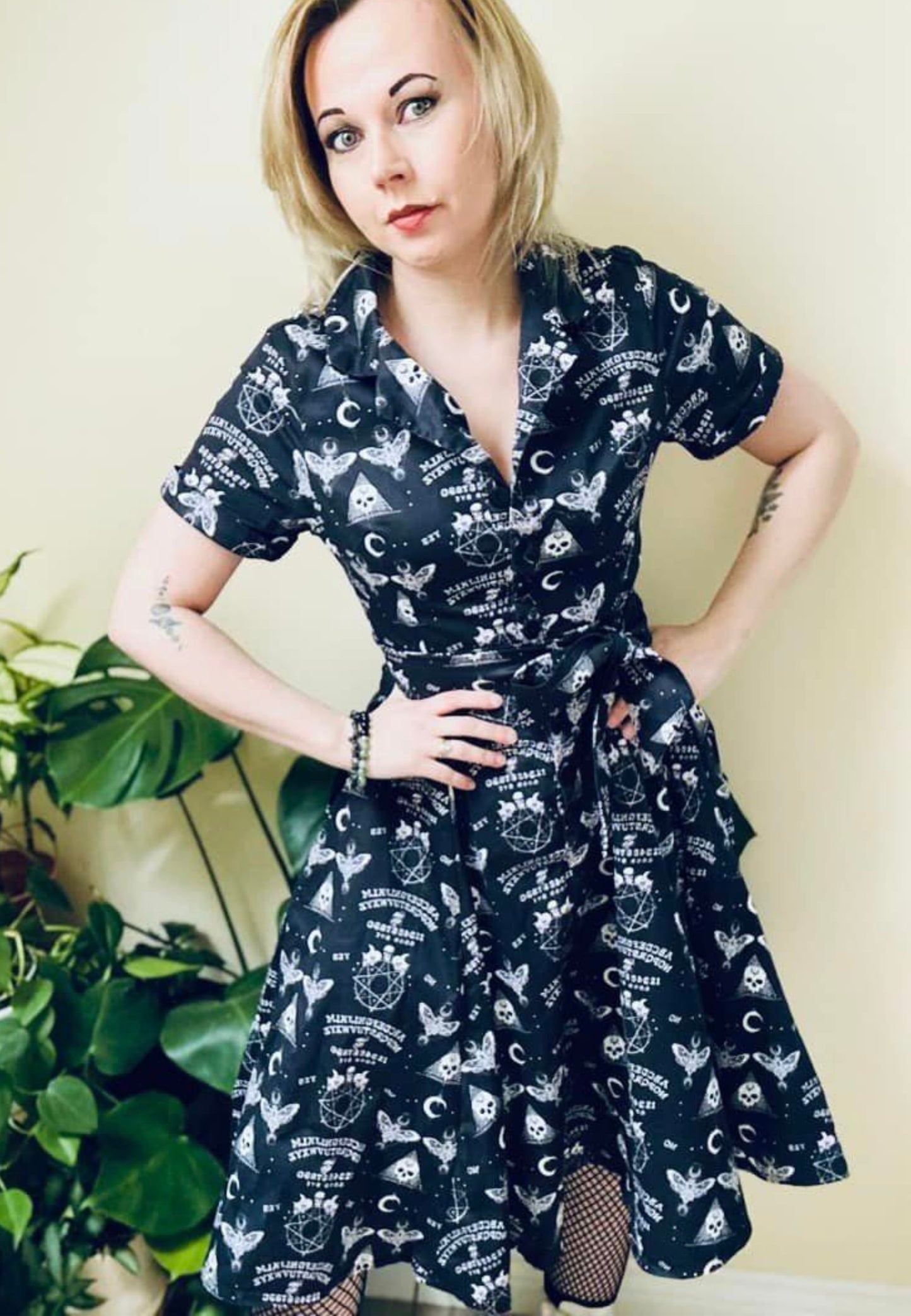 Is There AnyBody There, Ouija Retro Shirt Dress.