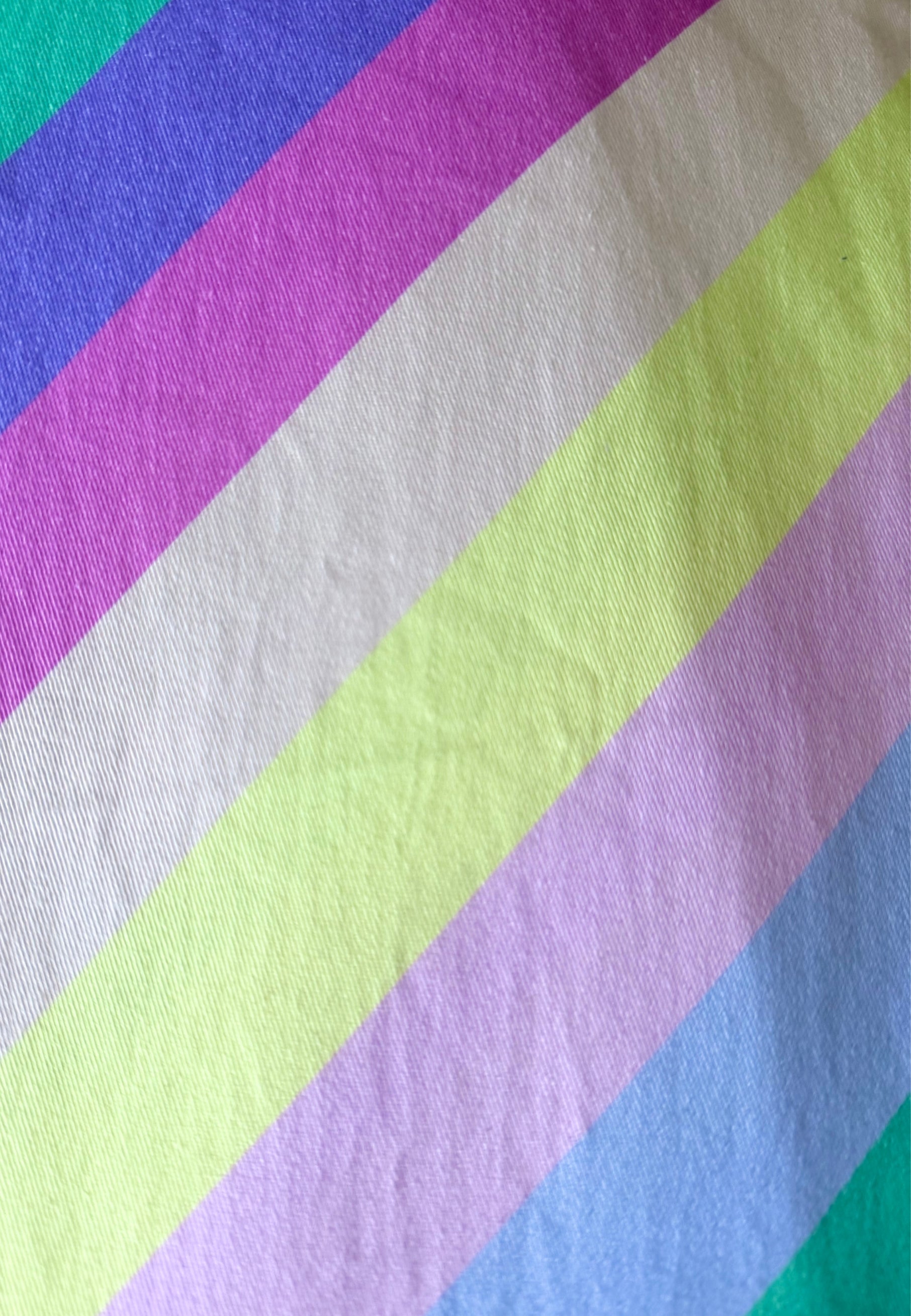 Bright Stripes Cotton Fabric Remnants.