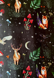 Dark Forest Stretch Cotton Fabric Remnants