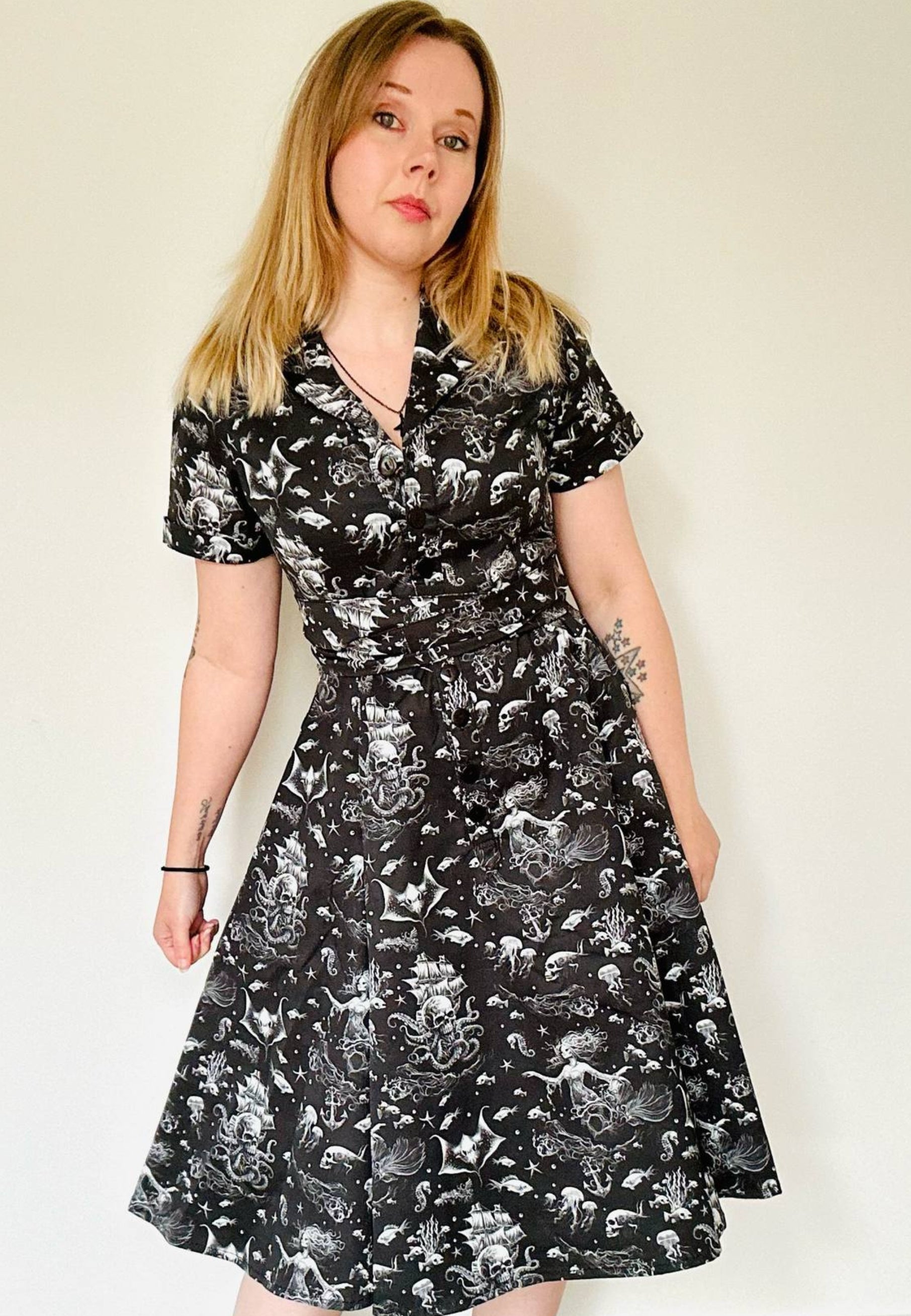 Into The Abyss Retro Shirt Dress.