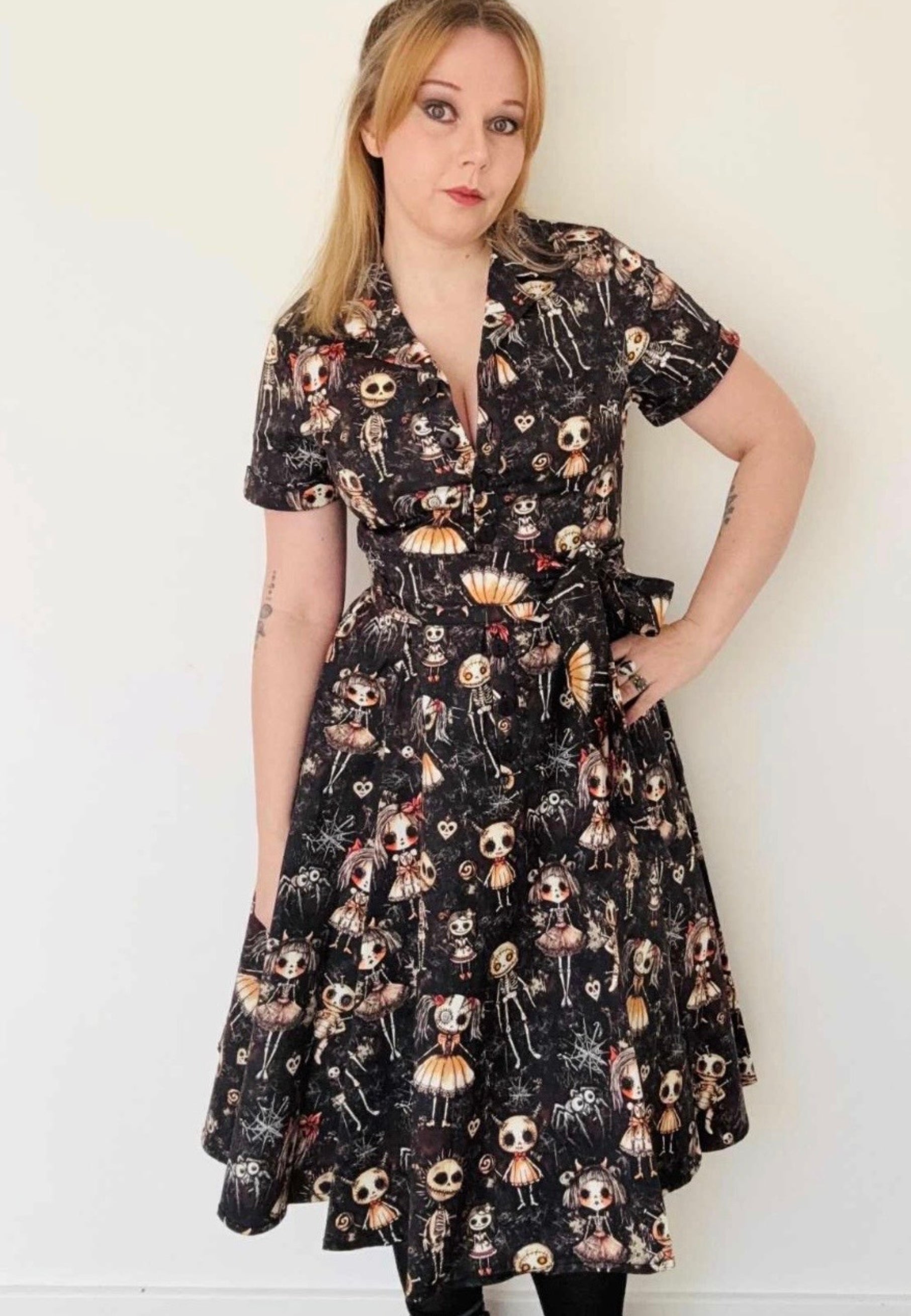 Haunted Dolls Retro Shirt Dress.