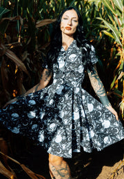 Moon Bats Shirt Dress