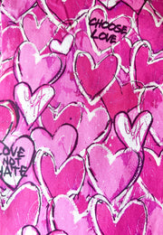 Let There Be Love Stretch Cotton Fabric Remnants.