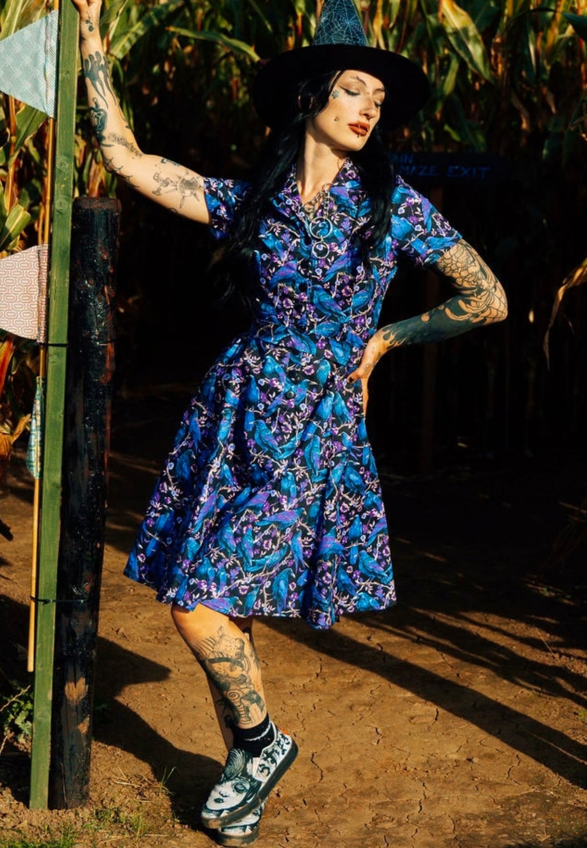 Corvids Shirt Dress