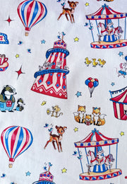Fairground Families. 100% Cotton Drill Fabric