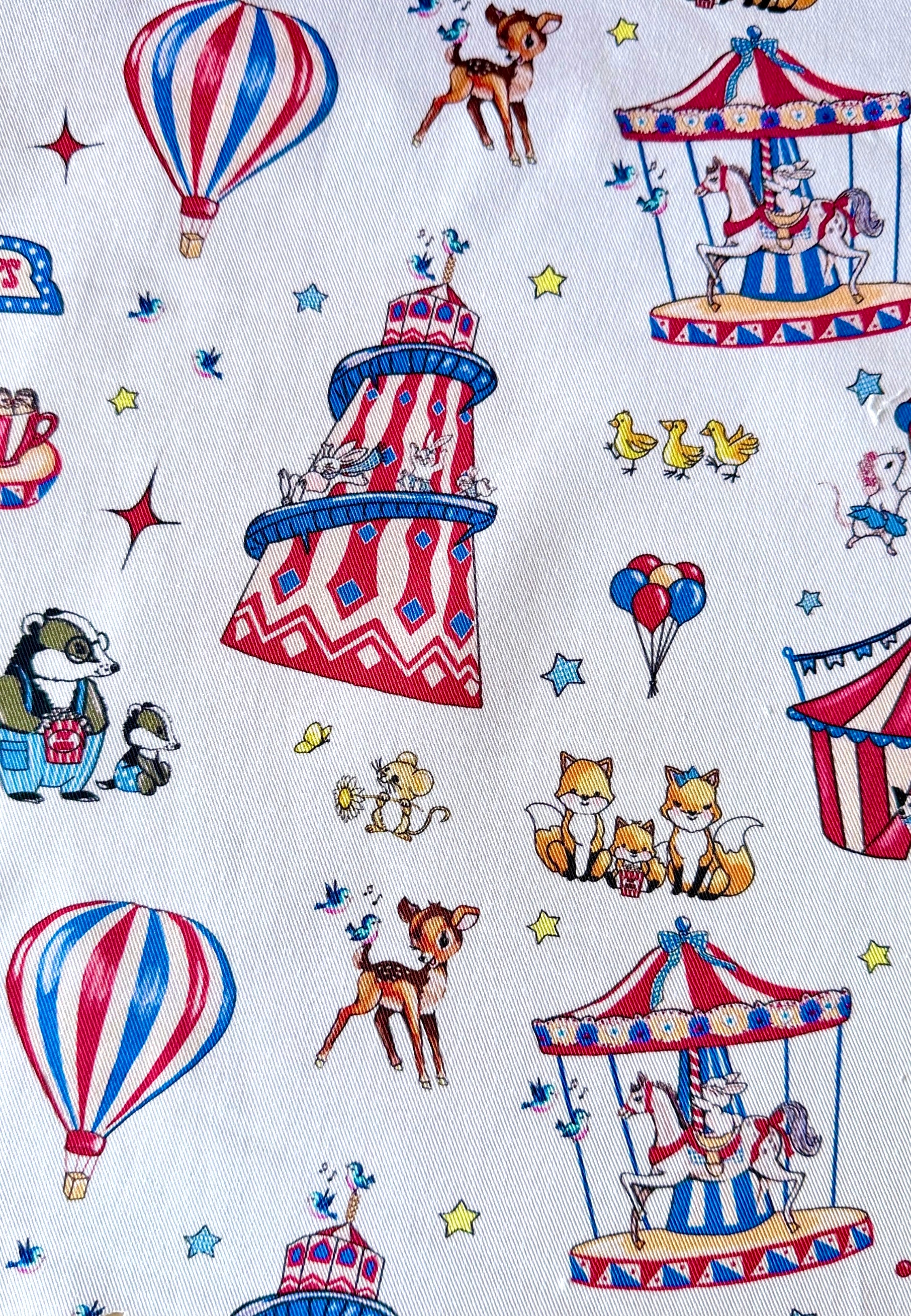 Fairground Families. 100% Cotton Drill Fabric