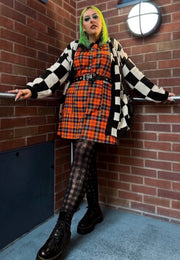 Orange Tartan Pinafore