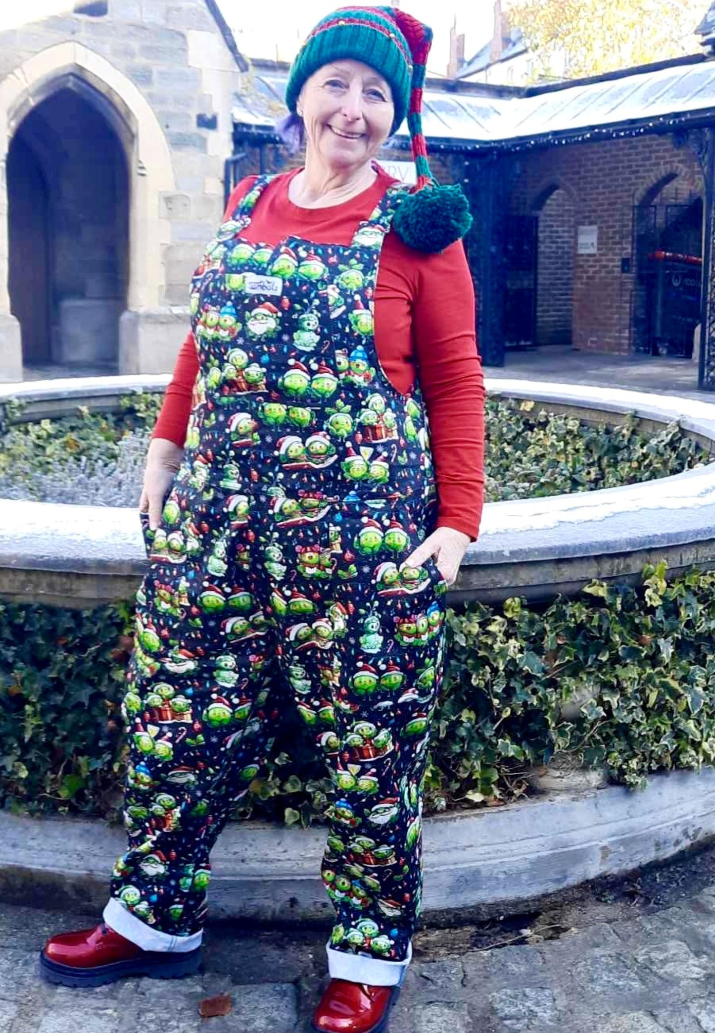 Festive Sprouts Dungarees