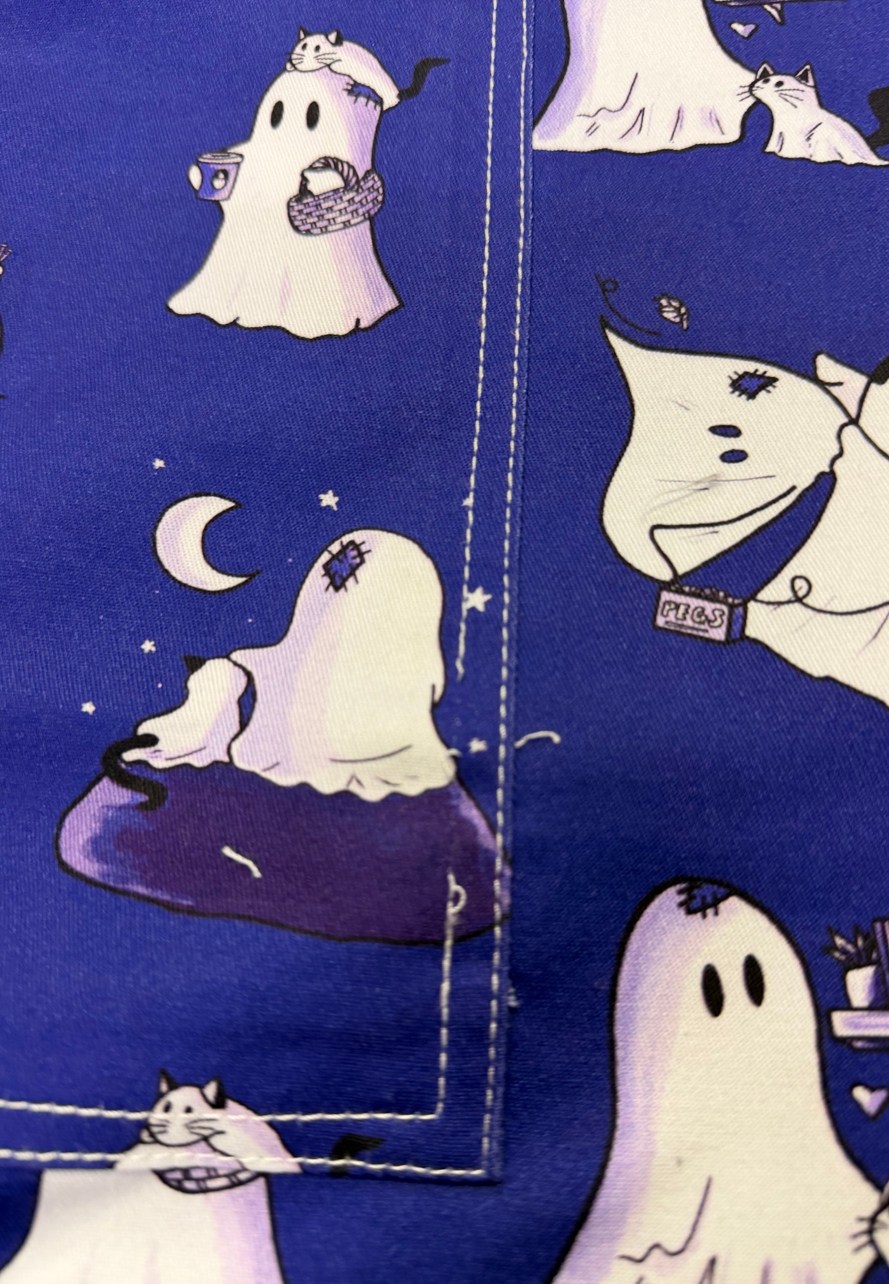 1p Listing. Summer Seconds Sale. Ghostie and Boo Dungarees, Size 5XL