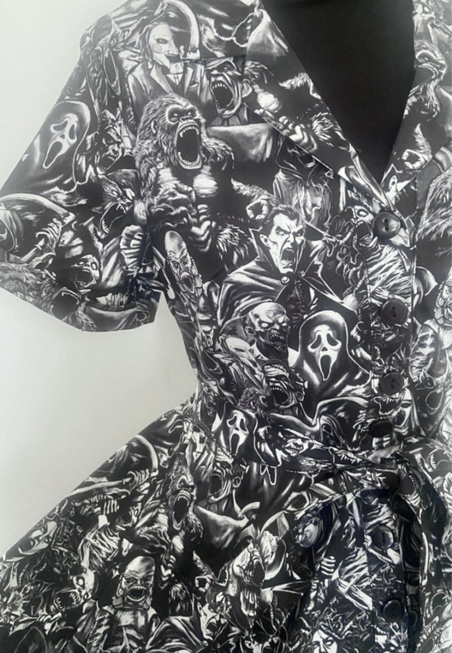 Screaming Demons Retro Shirt Dress.