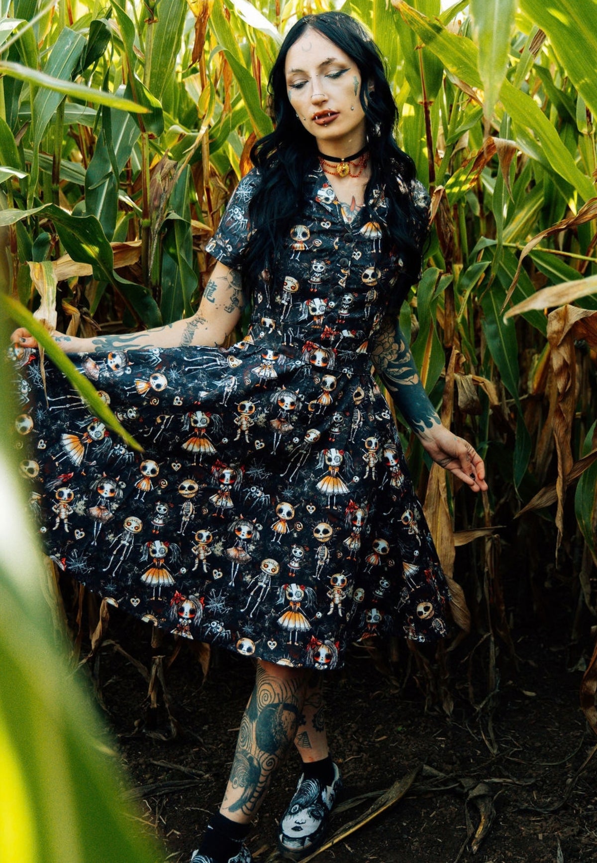 Haunted Dolls Shirt Dress.