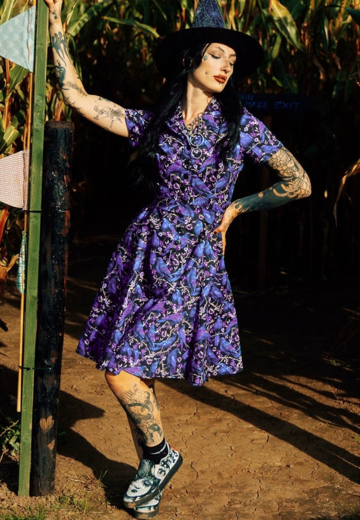 Corvids Shirt Dress