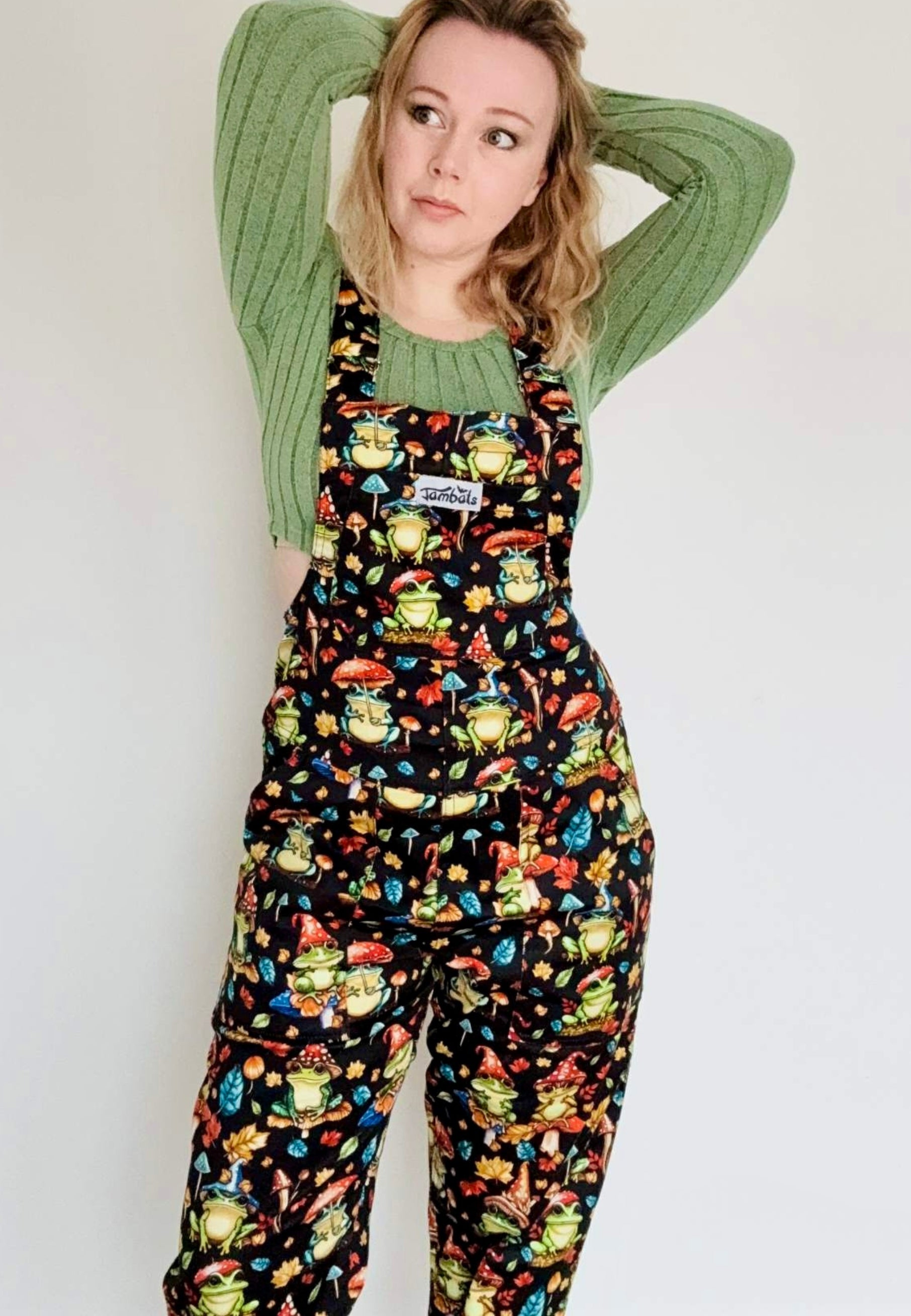 Froggy Toadstool Dungarees