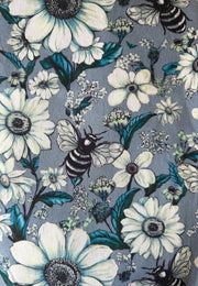 Daisy Bees Stretch Cotton Fabric Remnants.