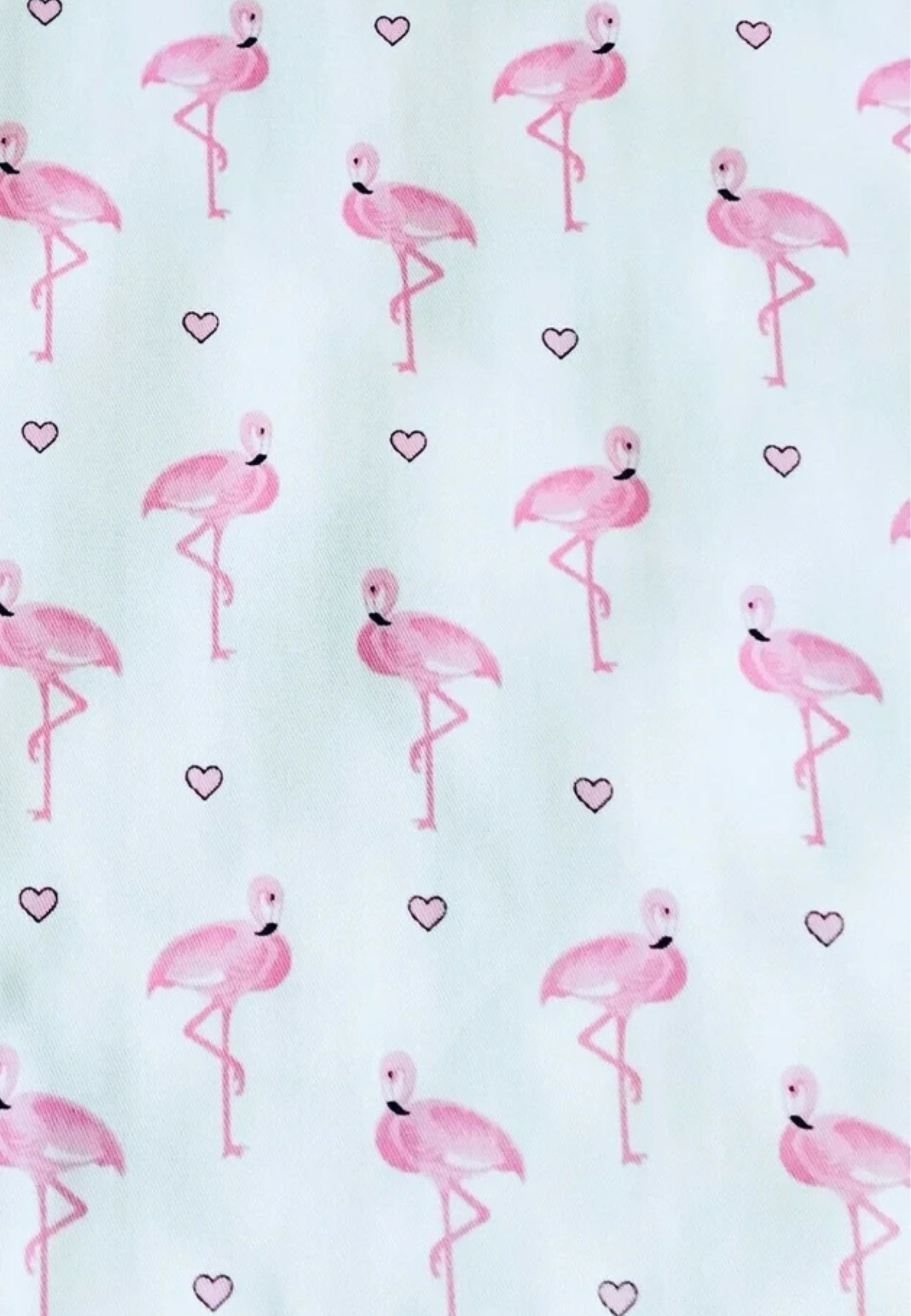 Flamingo Love. 100% Cotton Drill Fabric