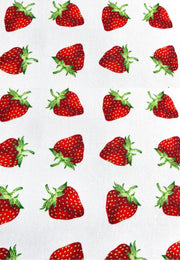 Strawberries. 100% Cotton Drill Fabric
