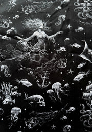 The Abyss Stretch Cotton Fabric Remnants