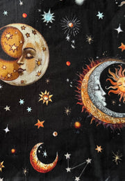 Night Thinkers and Day Dreamers Stretch Cotton Fabric Remnants