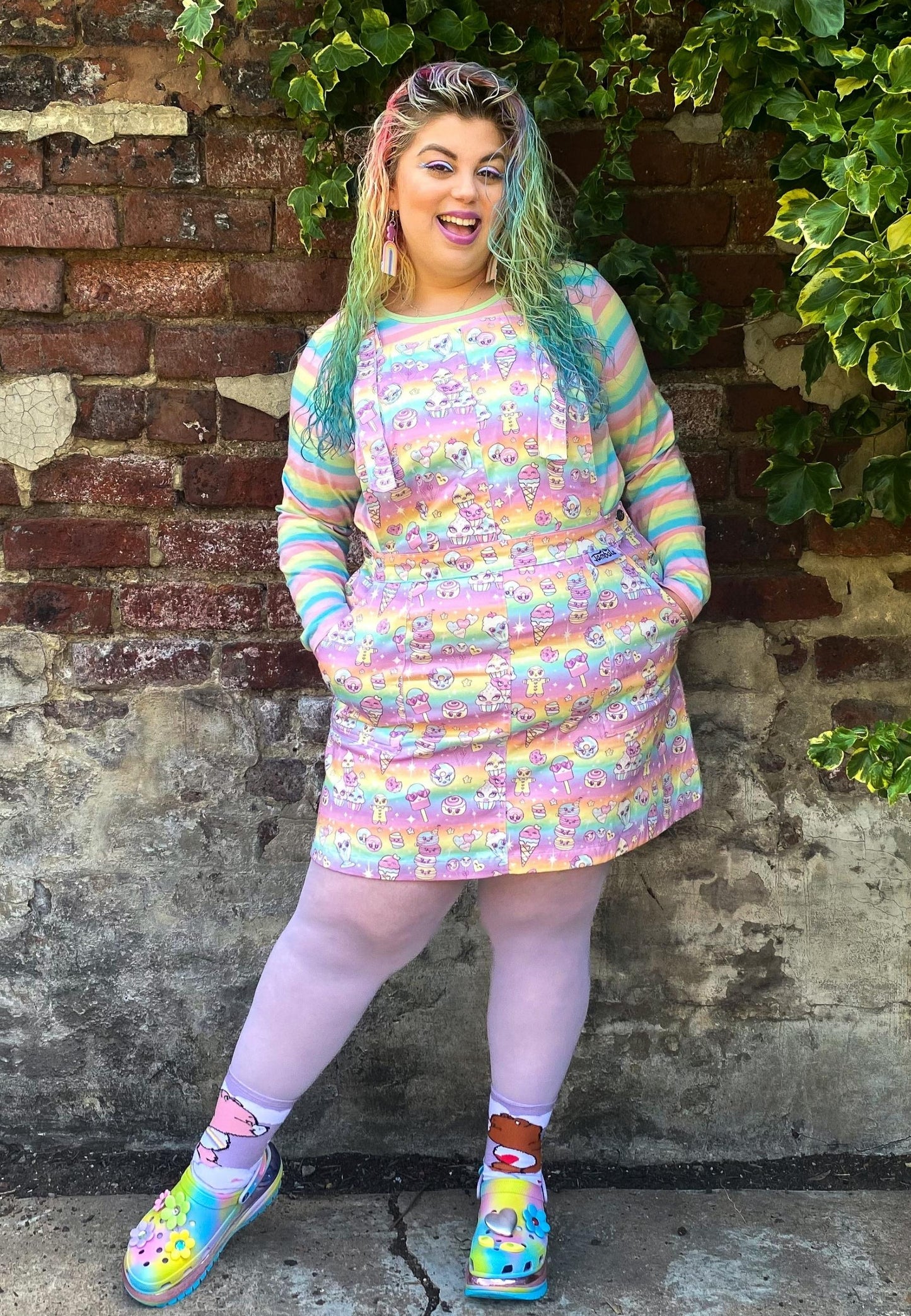 *January Seconds Sale* Kawaii Pastel Rainbow Pinafore. Jambats x Molly's Collab. Limited Edition