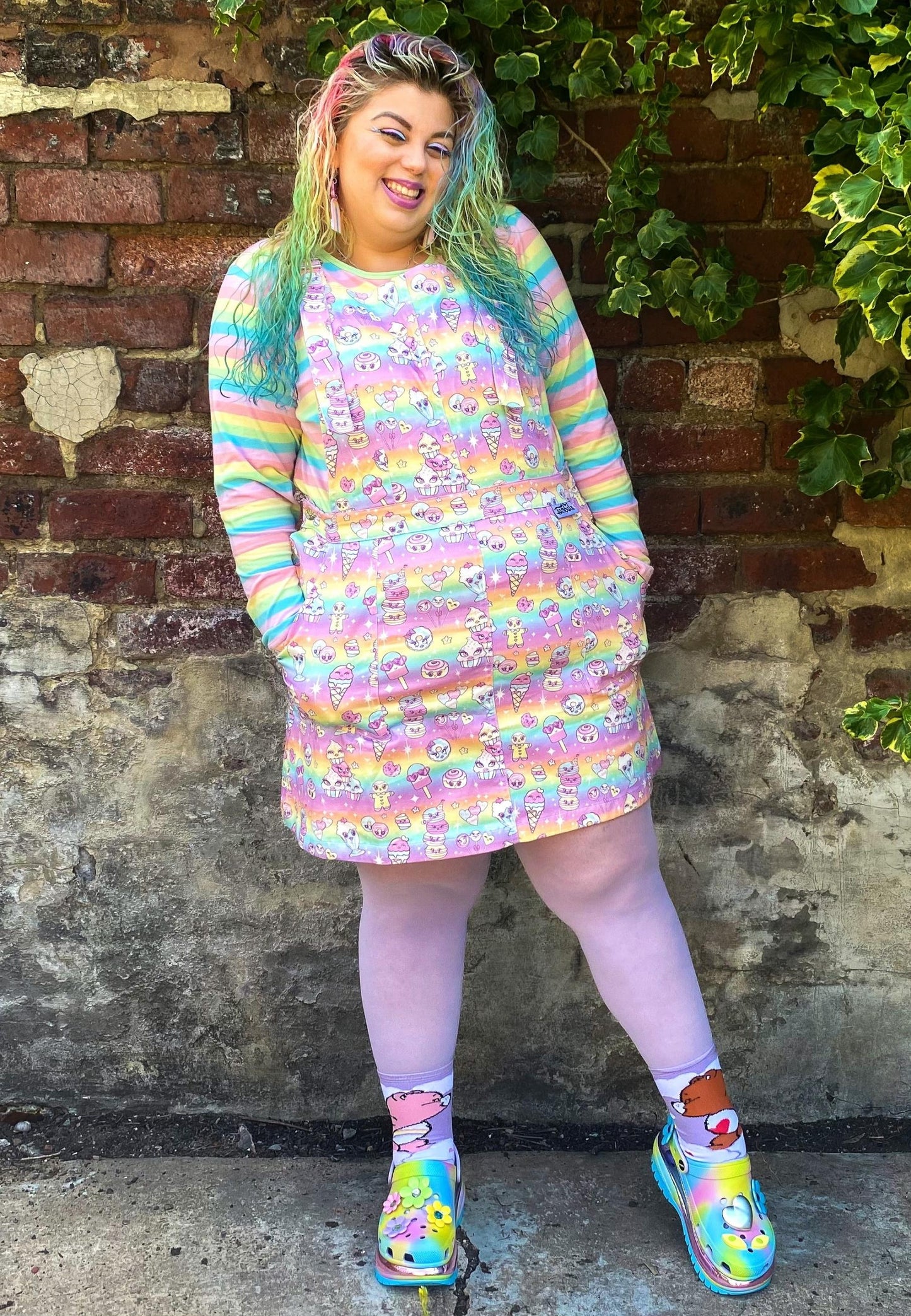 *January Seconds Sale* Kawaii Pastel Rainbow Pinafore. Jambats x Molly's Collab. Limited Edition