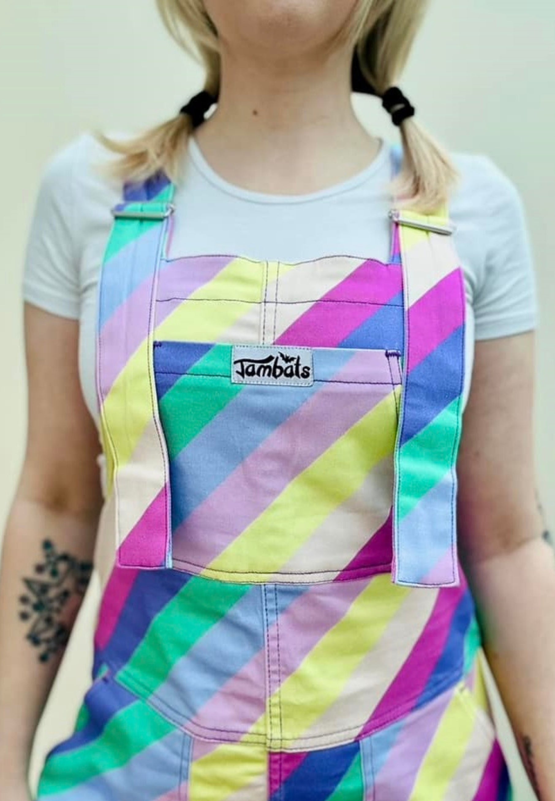 Bright Stripes Shorts Dungarees