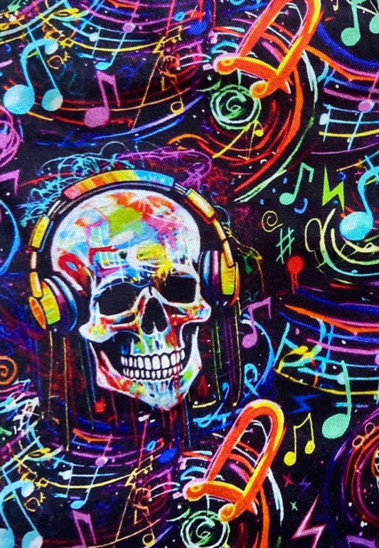 Dead Beats Dungarees. Graffiti Music Skulls Dungarees