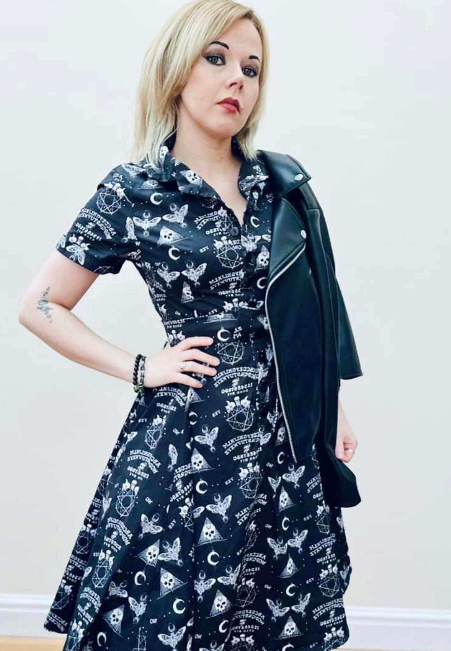 Is There AnyBody There, Ouija Retro Shirt Dress.