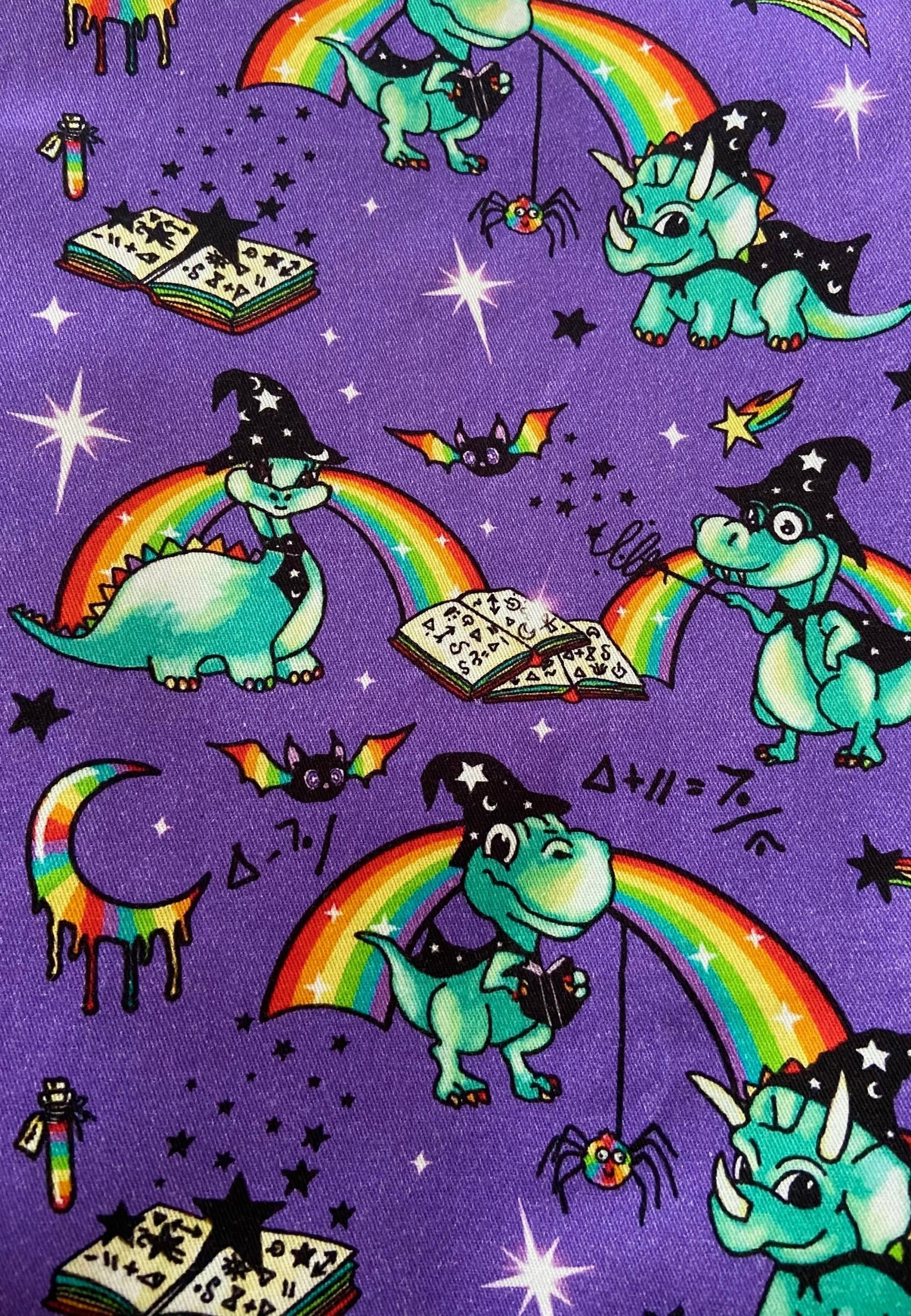 Wizardy dino fabric